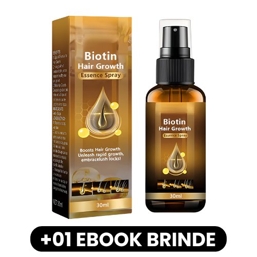 Biotin - Spray de Essência para Crescimento Capilar - Mania das CoisasBiotin - Spray de Essência para Crescimento CapilarMania das Coisas